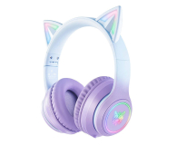 I-ONIK Słuchawki gamingowe B90 RGB kocie uszy Fioletowe ON-B90_CAT/PE - 1372984 - zdjęcie 1